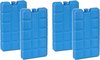 Set van 4x blauwe koelelementen 200 gram 8 x 15 x 2 cm - Koelblokken/koelelementen voor koeltas/koelbox