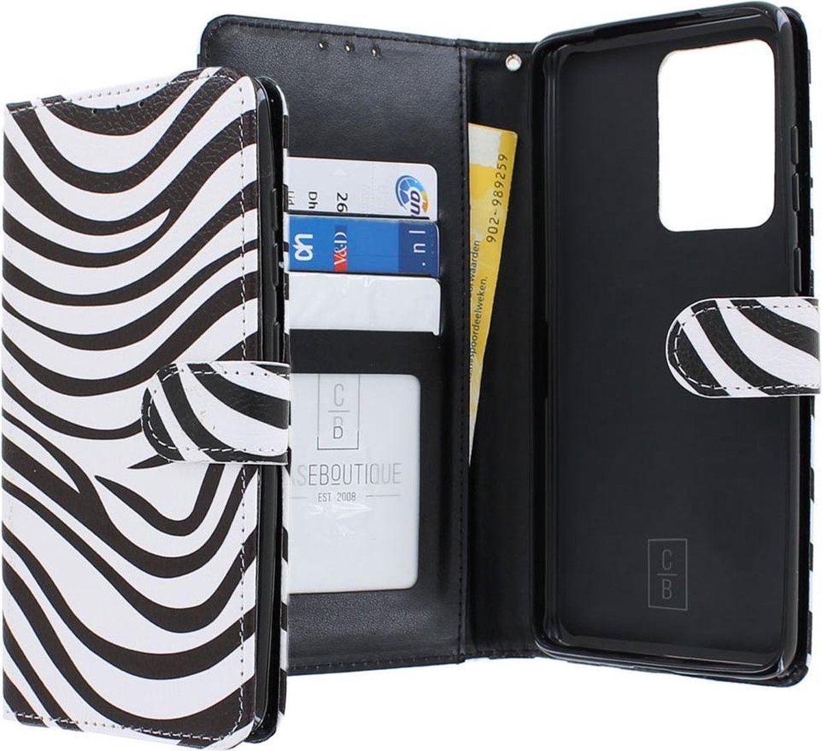 Samsung Galaxy S20 Ultra Bookcase hoesje - CaseBoutique - Zebra Zebra print - Kunstleer