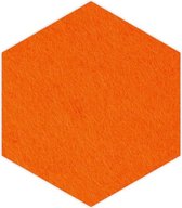 6-hoek vilt onderzetter - Oranje - 6 stuks - ø 95 mm - 6-hoek - Glas onderzetter - Cadeau - Woondecoratie - Woonkamer - Tafelbescherming - Onderzetters Voor Glazen - Keukenbenodigd