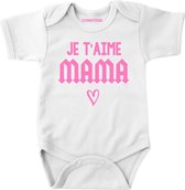 Rompertje baby met tekst Je t'aime mama-Maat 92