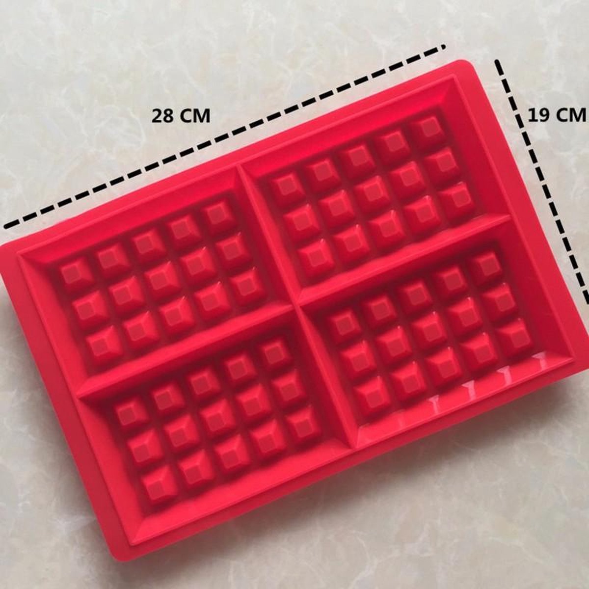 BukkitBow Wafelvorm – Siliconen Wafelvorm voor wafelijzer – 4 Wafels – Wafel Mal