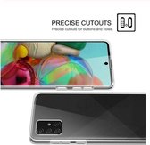 DrPhone Samsung S20 Dual TPU Case - 360 Graden Cover - Voor en Achter Volledig Bescherming - Transparant ( Geen Stippels)