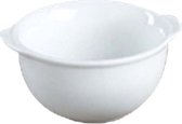 Schaaltje Wit D8,5xh5cm  - Aardewerk (set van 12)