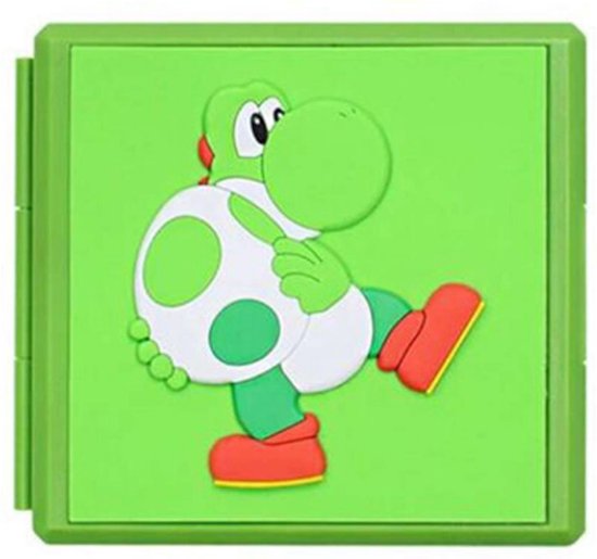 Nintendo Switch - Premium Game Card Holder - Spel Hoesje Groen - Opslag Case - 12 plaatsen - Yoshi - Hori