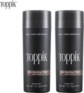 Toppik Hair Building Fibers (haargroei vezels) - 2 x 27,5gr - Donkerbruin