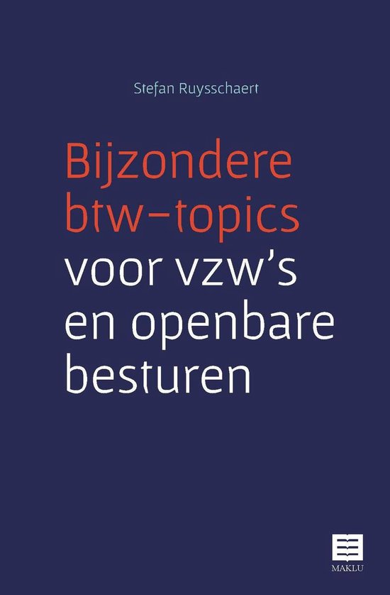 Bijzondere btw-topics voor vzw's en openbare besturen - cover