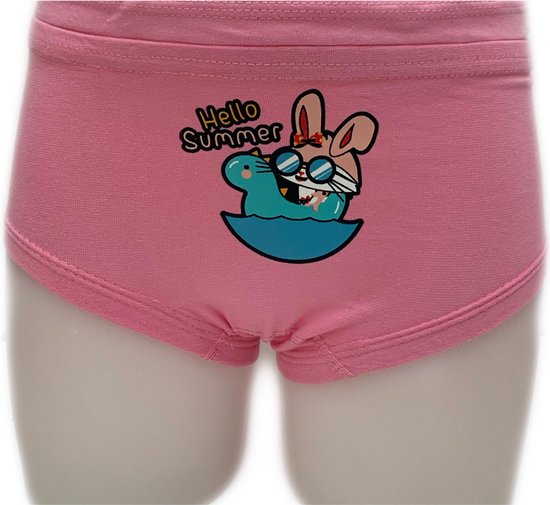 Slip fille 2 pièces Embrator avec imprimé rose taille 104/110