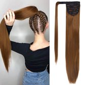 Paardenstaart Ponytail middenbruin kleur4 65cm 150gram 100%hoogwaardig thermofibrehair NIEUW