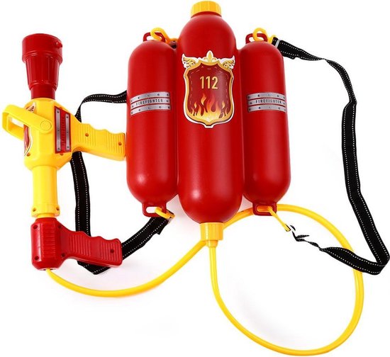 Brandweer Super Soaker - Brandblusser - waterpistool - rugzak - reservetank - Rood