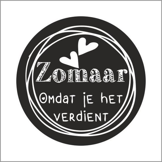 Foto: Sluitsticker sluitzegel etiket sticker 47 mmm zomaar omdat je het verdient 500 stuks