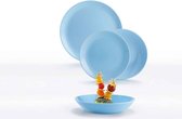 Luminarc Diwali Blauw Servies set 18-delig - Opaal En Yourkitchen E-kookboek - Heerlijke Smulrecepten