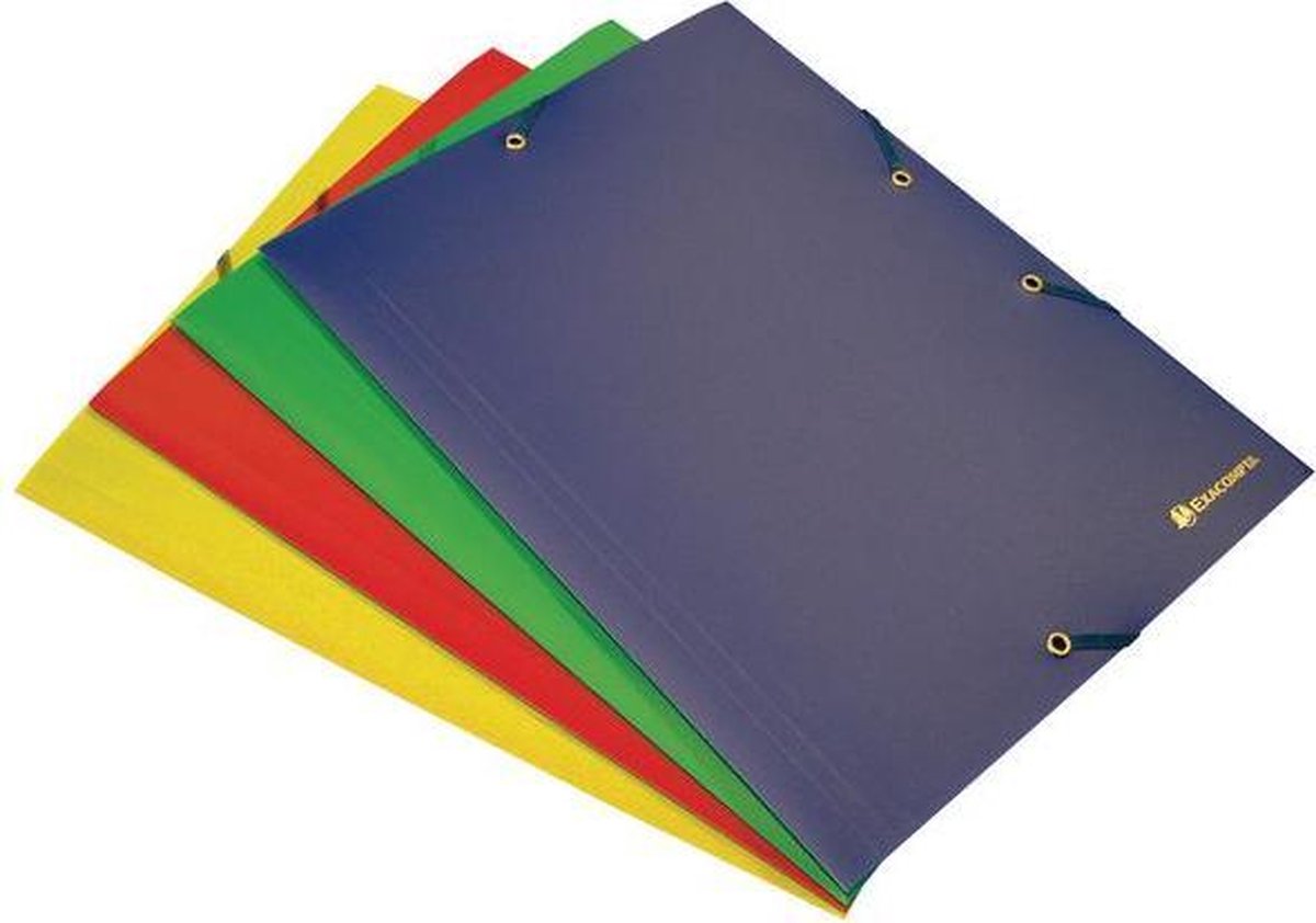 Exacompta Elastomap 3 kleppen ondoorschijnende PP 4/10de - A4 - Groen - 55903E