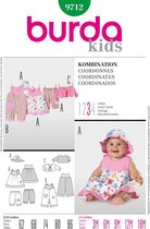 Burda Naaipatroon 9712 - Combinatie: babykleding in variaties