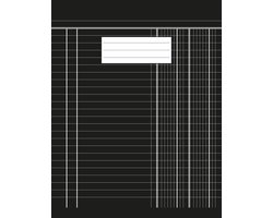 Kangaro boekhoudschrift - 210x165mm - 70gr chloorvrij papier - zwart - K-5517