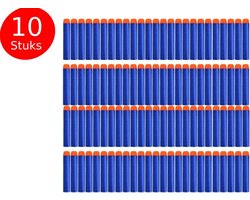 10 Stuks darts - Geschikt voor NERF N-Strike Elite Toy guns - Blasters refill - Speelgoedpistool Pijlen - inclusief Rheme Liniaal