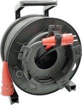 Haspel 310 - 30 meter - 3G1.5 - Neopreen - IP44 - Randaarde - Rode stekkers - Kabelhaspel