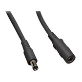 Fiche CC BKL (m) - Câble d'extension fiche CC (v) - 5,5 mm x 2,5 mm - max.12 V / 7 A / noir - 3 mètres
