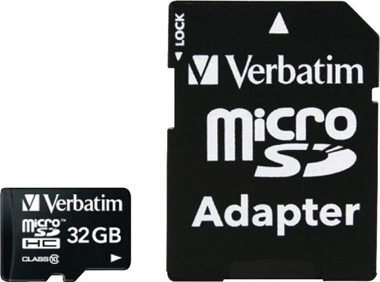 Verbatim Verbatim microSDHC Geheugenkaart Klasse 10 32 GB  Zwart