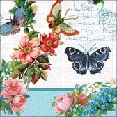Ambiente - Flowers And Butterflies - papieren lunch servetten