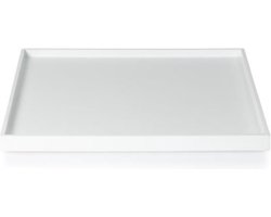 XLBoom Low Dienblad Vierkant - Medium - In Hout - Wit - 40 × 40 × 3 cm