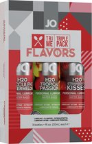 JO Flavors Tri Me Triple Pack - Glijmiddel op waterbasis - 3x30ml
