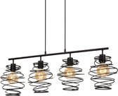 Briloner Leuchten SWIRL Hanglamp -  4-lichts - E27 - Staal - Zwart