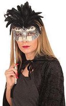 Partyline Venetiaans Masker Op Stok - Verkleedmasker