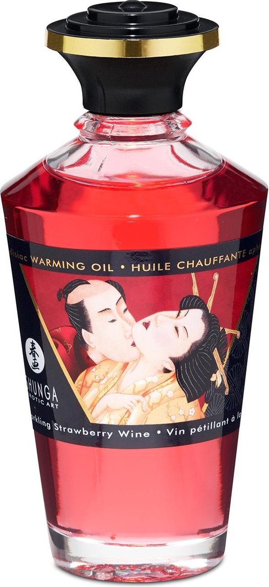 Goedkoopste Shunga - Verwarmende Olie - Om Van Het Lichaam Te Likken - Strawberry Wine
