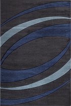 Tapijtenloods Relax Basic Vloerkleed Antraciet / Blauw Laagpolig - 80x150 CM