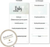 BSG731 - Babyshower invulkaarten  12 st - Gender Reveal - Babykaarten - Babyvoorspellingen - Babyshower - Babyshowerspelletjes - Babyborrel