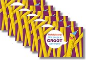 6 MAP wenskaarten met envelop - Gefeliciteerd - 15 x 10 cm