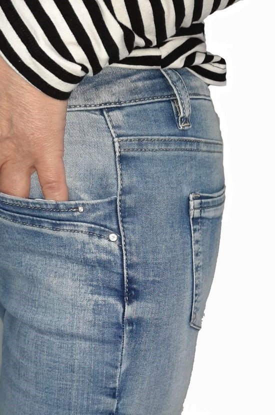 breedtegraad Gemoedsrust Surichinmoi Monday Premium super high elasticity stretch jeans denim met strass studs -  Maat 38 | bol.com