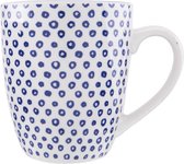 Cosy en Trendy Tondo Blue Beker D8,8xh10,3cm 30cl Aardewerk - (Set van 6) En Yourkitchen E-kookboek - Heerlijke Smulrecepten