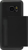 ADEL Kunststof Back Cover Hardcase Hoesje Geschikt voor Samsung Galaxy S7 Edge - Pasjeshouder Zwart