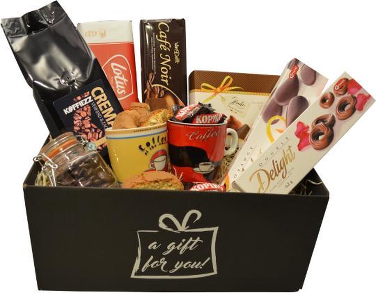 Verrassend cadeaupakket - met koffie en heerlijkheden