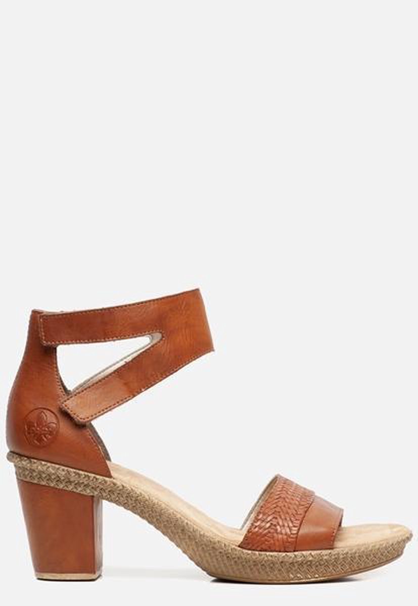 Rieker Sandalen met hak cognac - Maat 41 | bol.com