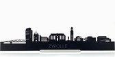 Standing Skyline Zwolle Zwart hout - 60 cm - Woondecoratie design - Decoratie om neer te zetten en om op te hangen - Meer steden beschikbaar - Cadeau voor hem - Cadeau voor haar - Jubileum - Verjaardag - Housewarming - Interieur - WoodWideCities