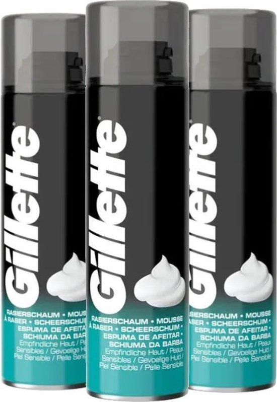 Wonderbaarlijk Gedachte Verhoog jezelf Gilette scheerschuim gevoelige huid - sensitive skin - 3 stuks  voordeelverpakking - 3x... | bol.com