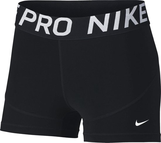 Nike Nk Pro Dames Sportbroek - Black/Black/White - Maat XL