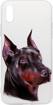 Coque souple ADEL en Siliconen pour iPhone XS/ X - Chien Doberman Pinscher