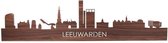 Skyline Leeuwarden Notenhout - 100 cm - Woondecoratie design - Wanddecoratie - WoodWideCities