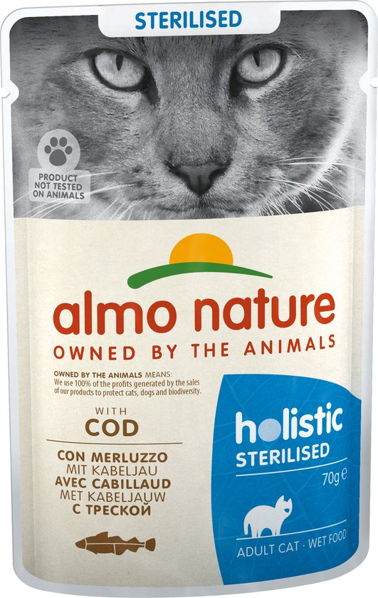 Natvoer voor Gesteriliseerde Katten- Holistic Sterilised Pouch - 30 x 70g