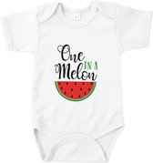 Rompertjes baby met tekst - One in a melon - Romper wit - Maat 74/80