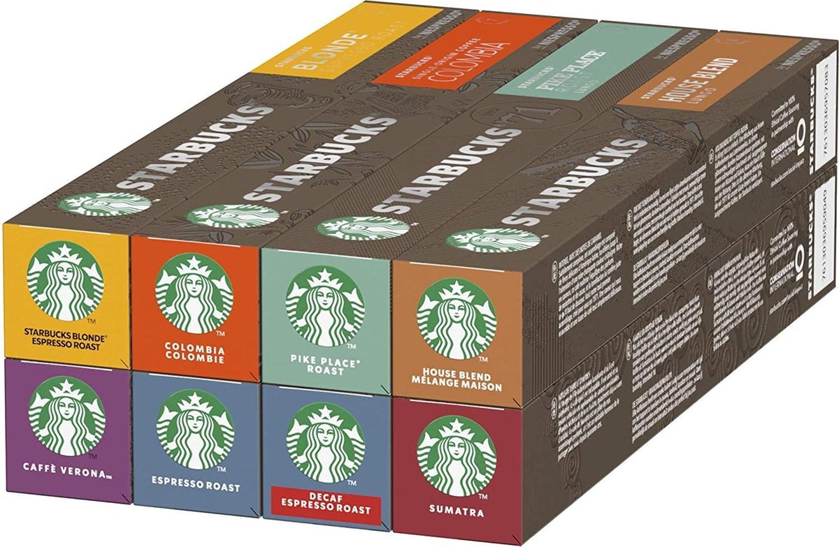 Starbucks® Nespresso cups® balanced pack - 8 x 10 stuks - Starbucks
