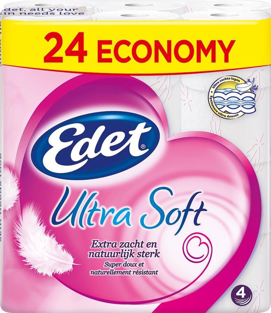 Papier toilette Edet Ultra Soft 4 plis - 24 rouleaux | bol.com