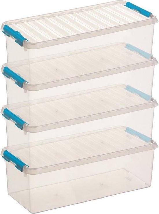 Sunware Q-line Boîte De Rangement Transparent/gris 10 Litres - Lot