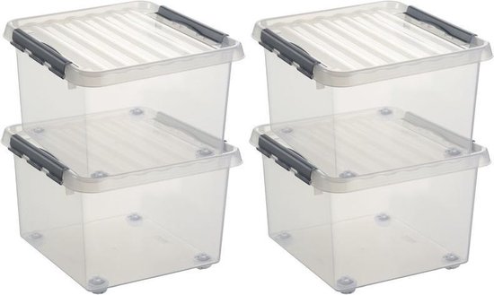 2friends Lot De 3 Boîtes De Rangeent Plates à Roulettes - 32 L