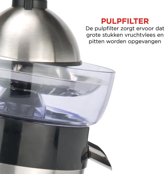 Bourgini Grand Citrus Juicer - Elektrische Citruspers - RVS van Bourgini — afbeelding 2