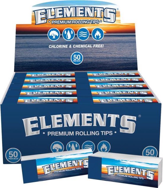 Elements Filter tips Filter tips books Doos 50 stuks Wit bol