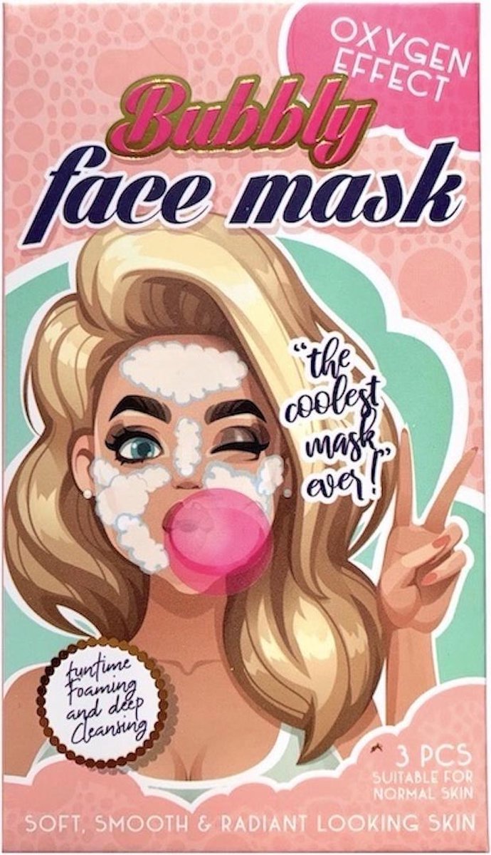 3 x Bubble Mask | Bubbel Gezichtsmasker | Foam Mask | Hydraterend - Verzorgend - Reinigend - Stralend